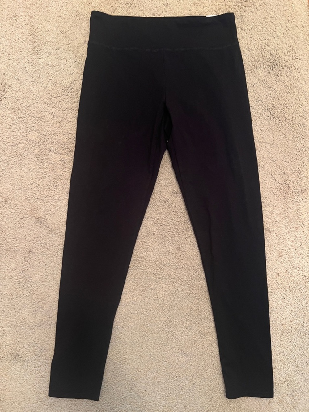 Aerie Black Leggings Everyday Cotton Stretch Regular Rise Large